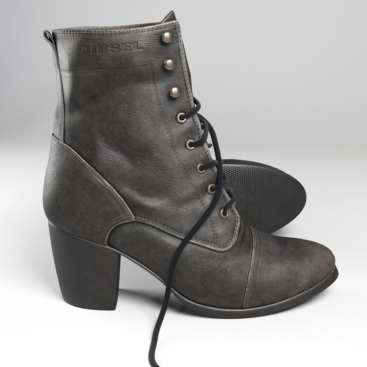 Female boots Diesel 3D model_5