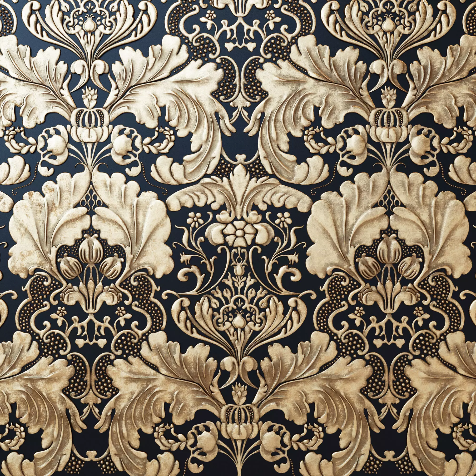 Lincrusta wallcoverings Italian Renaissance 3D model_0
