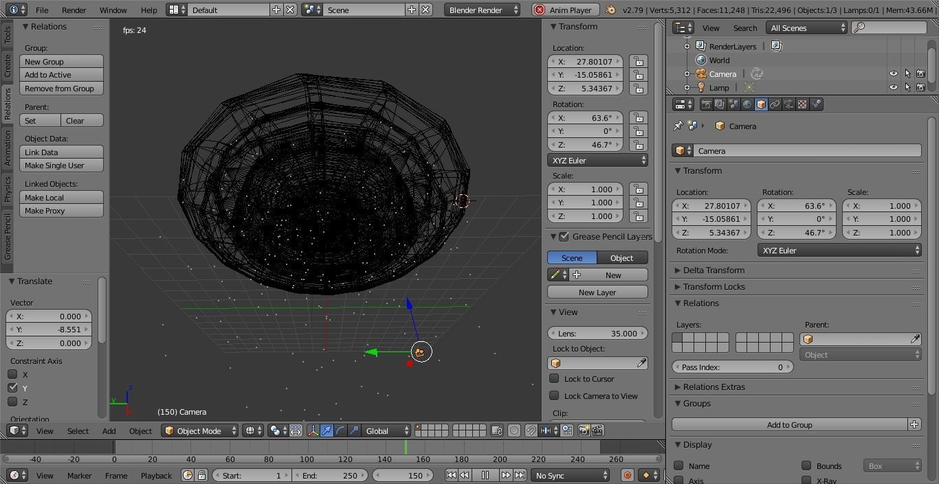 Spaceship Flying saucer Low-poly 3D model_4