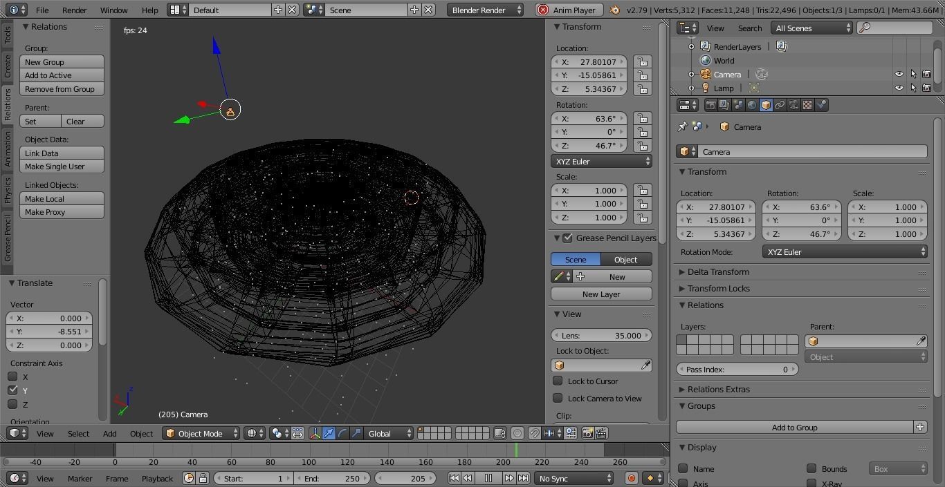 Spaceship Flying saucer Low-poly 3D model_3