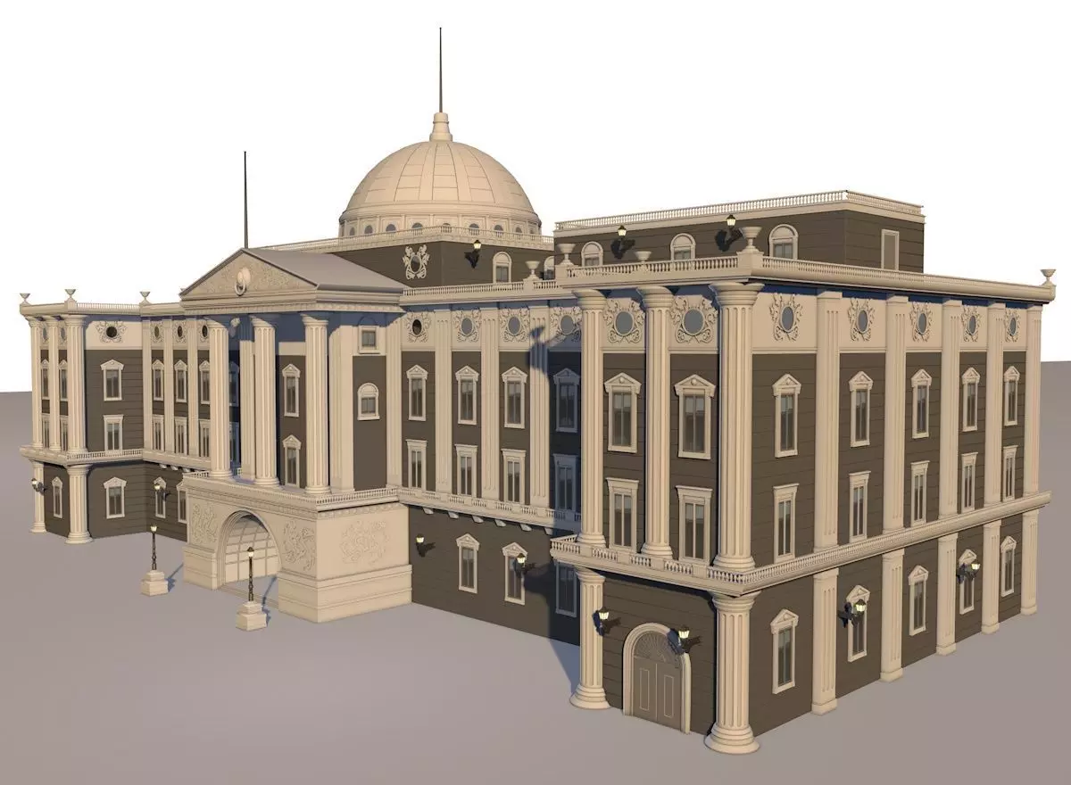 Neoclassical palace 3D model