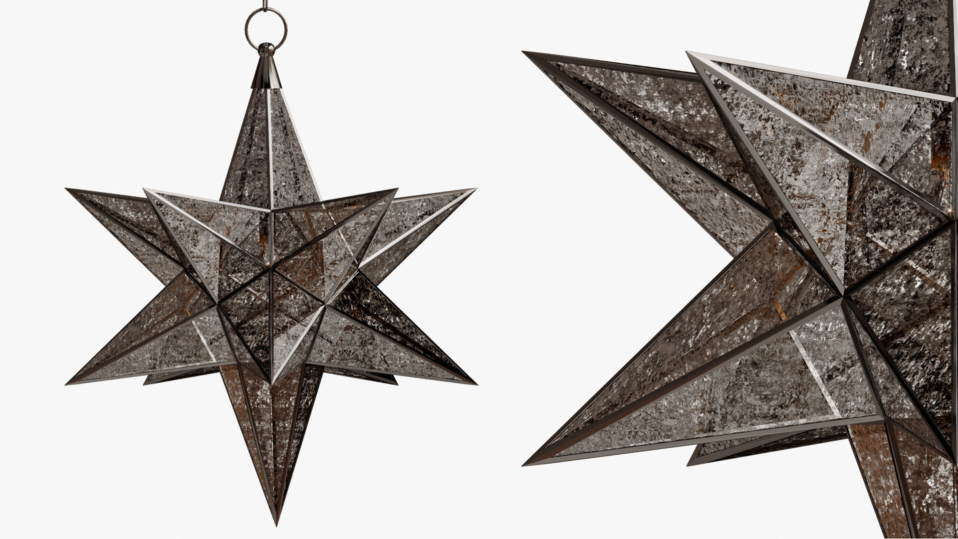  CHANDELIER BLACK STAR 3D model_1