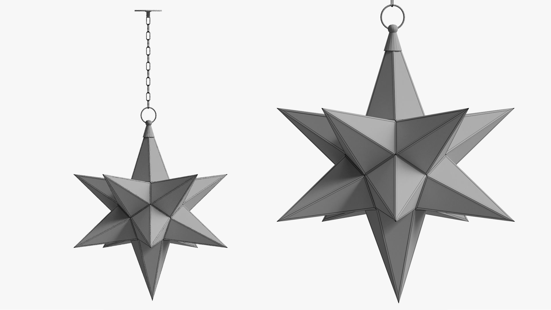  CHANDELIER BLACK STAR 3D model_10