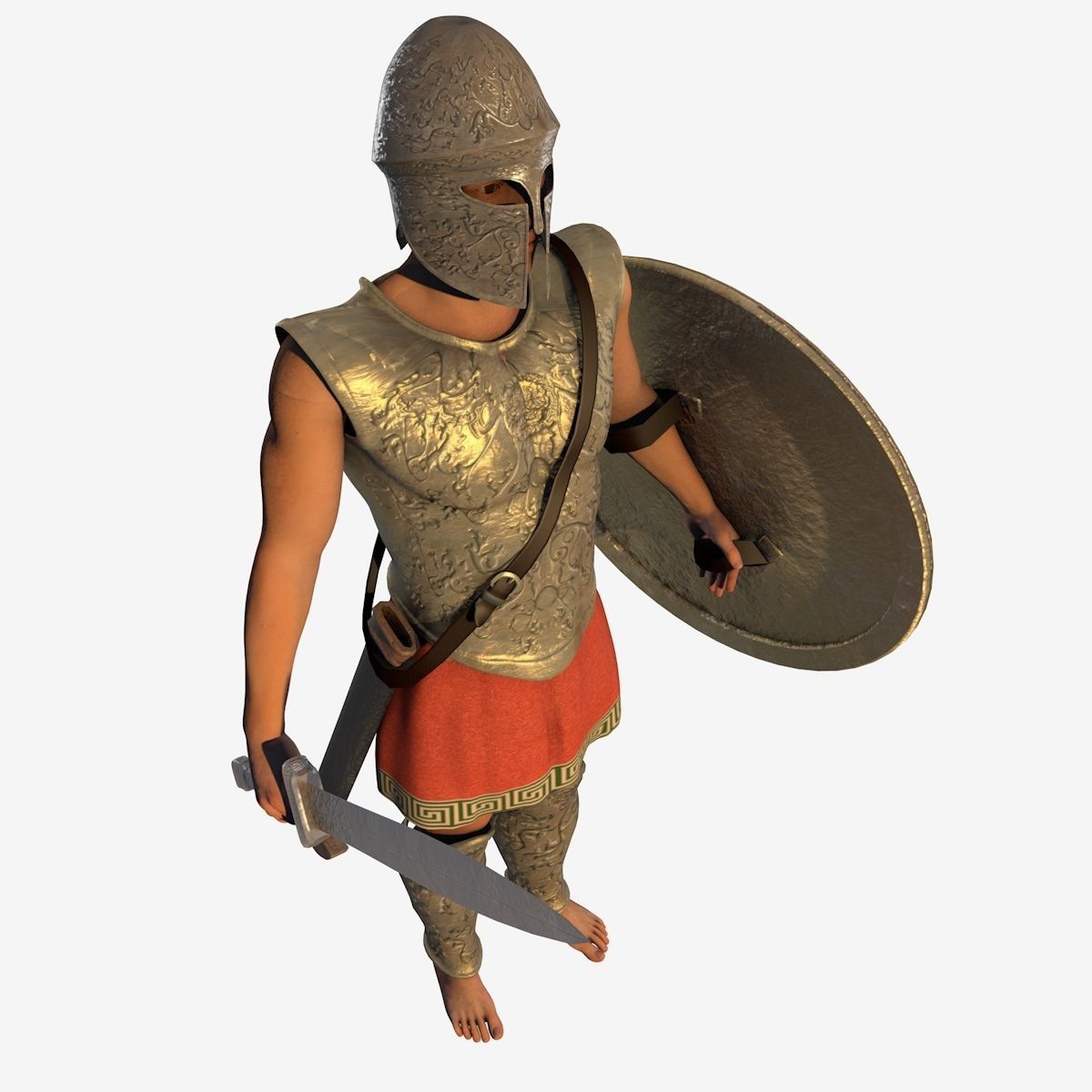 Spartan hoplite 3D model_4