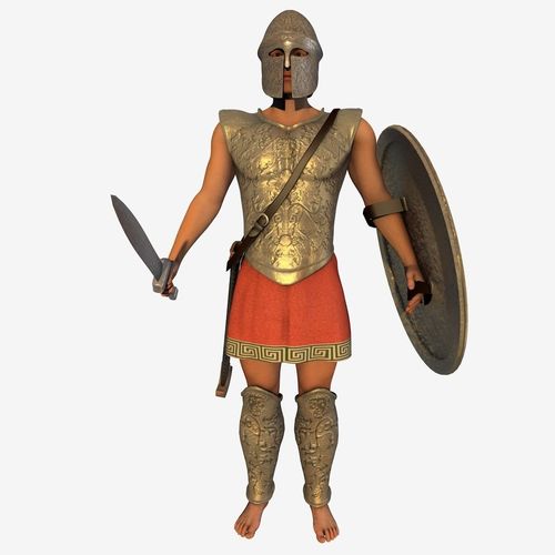 Spartan hoplite 3D model