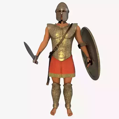 Spartan hoplite 3D model