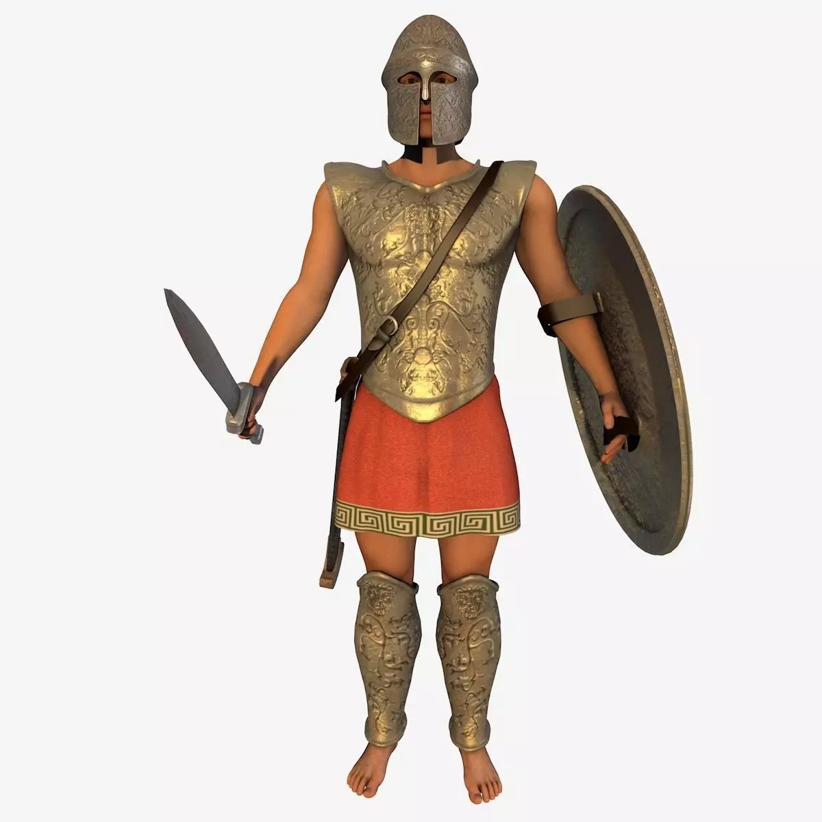 Spartan hoplite 3D model_0