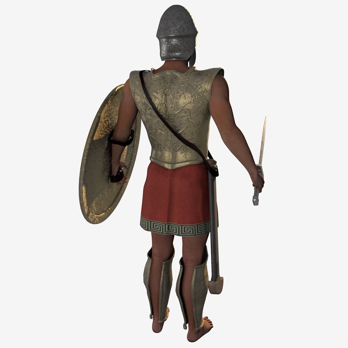 Spartan hoplite 3D model_5
