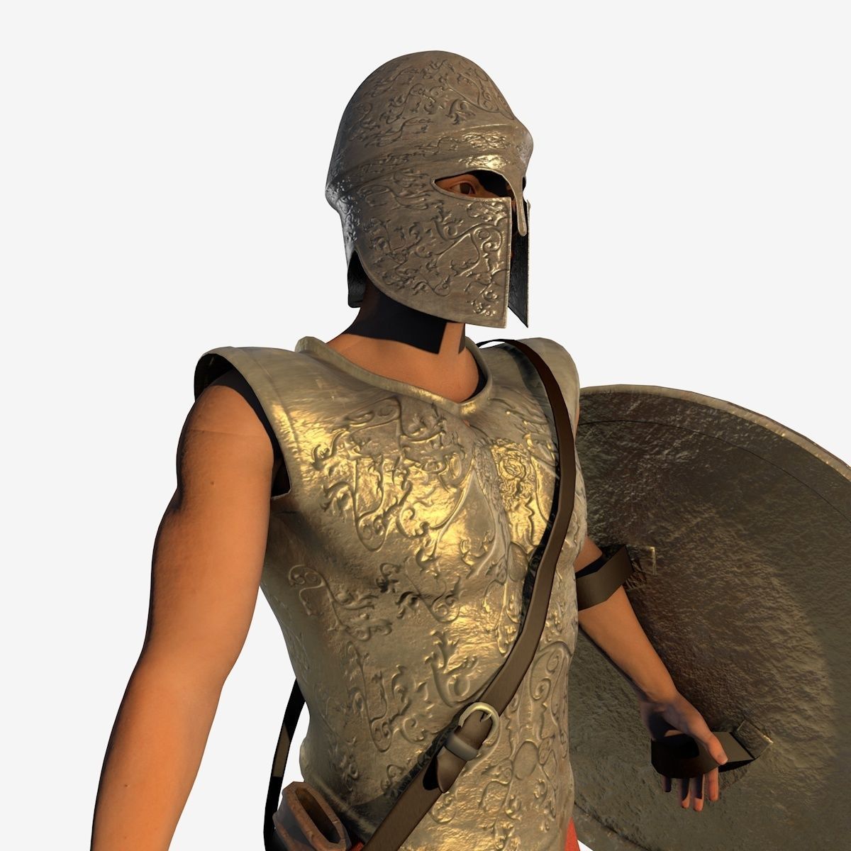 Spartan hoplite 3D model_6