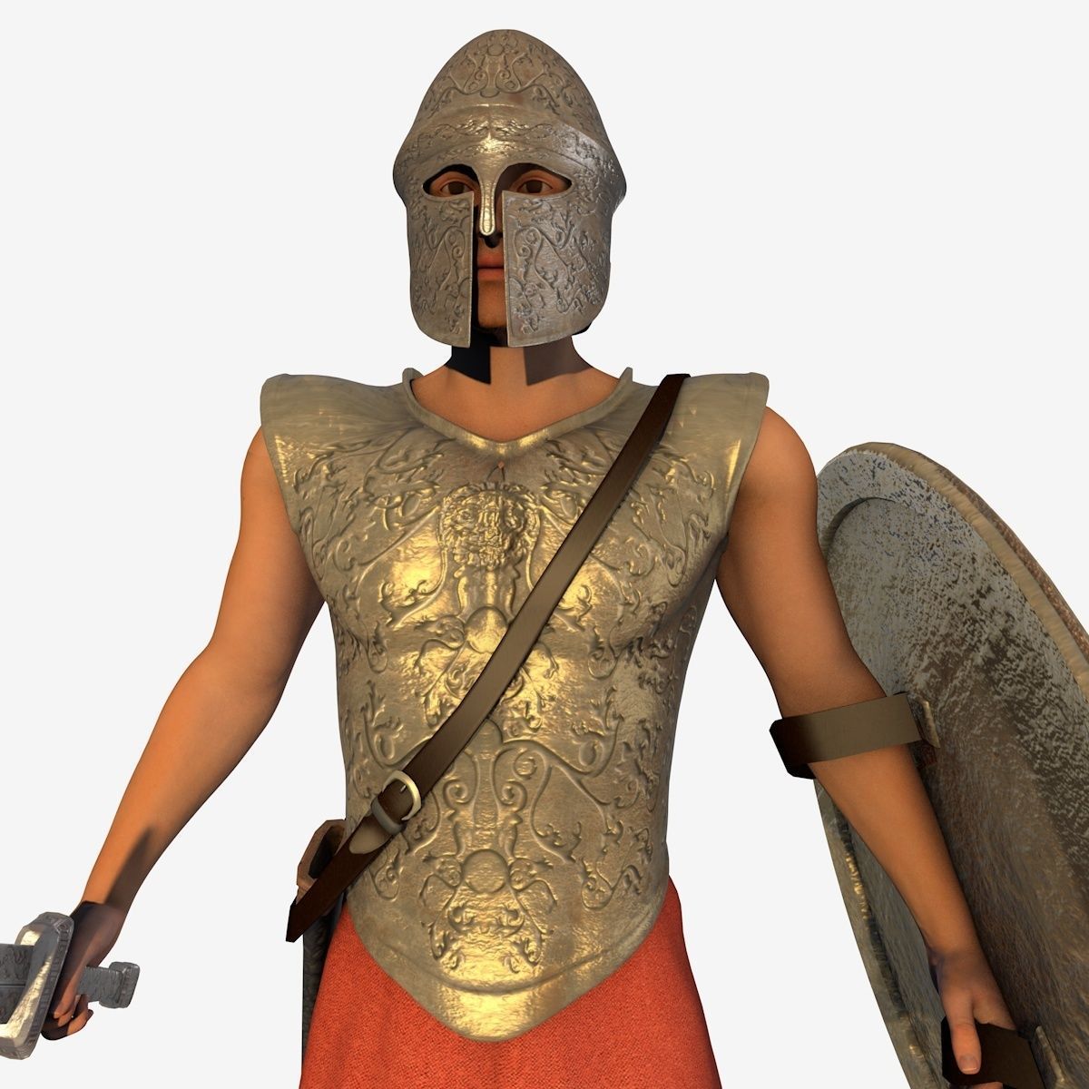 Spartan hoplite 3D model_8
