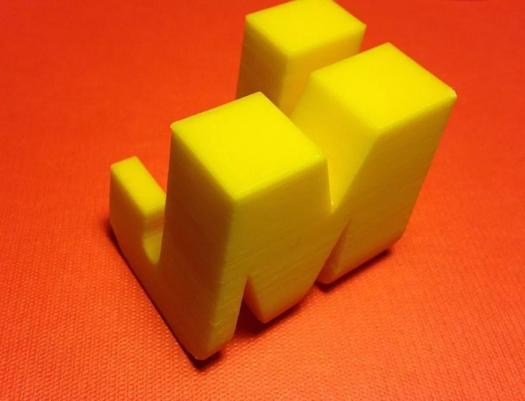 James Madison University 3D cube and logo letters Free 3D print model