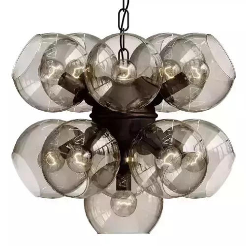 SPHERE CUMULUS GLASS CHANDELIER 7 3D model