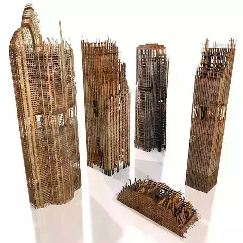 Skyscrapers in ruins