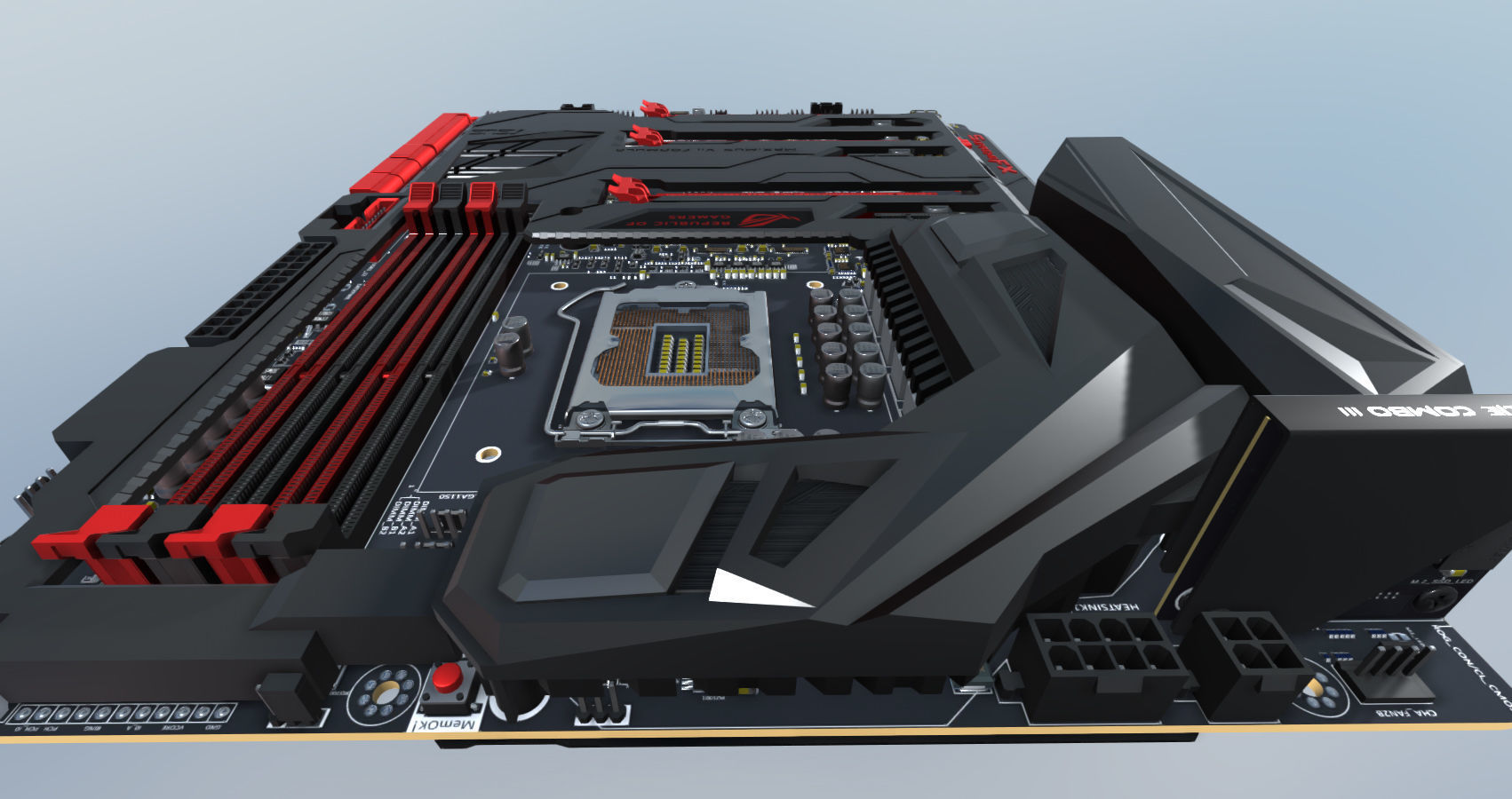 Computer Assembly 2017 game Low-poly 3D model_33