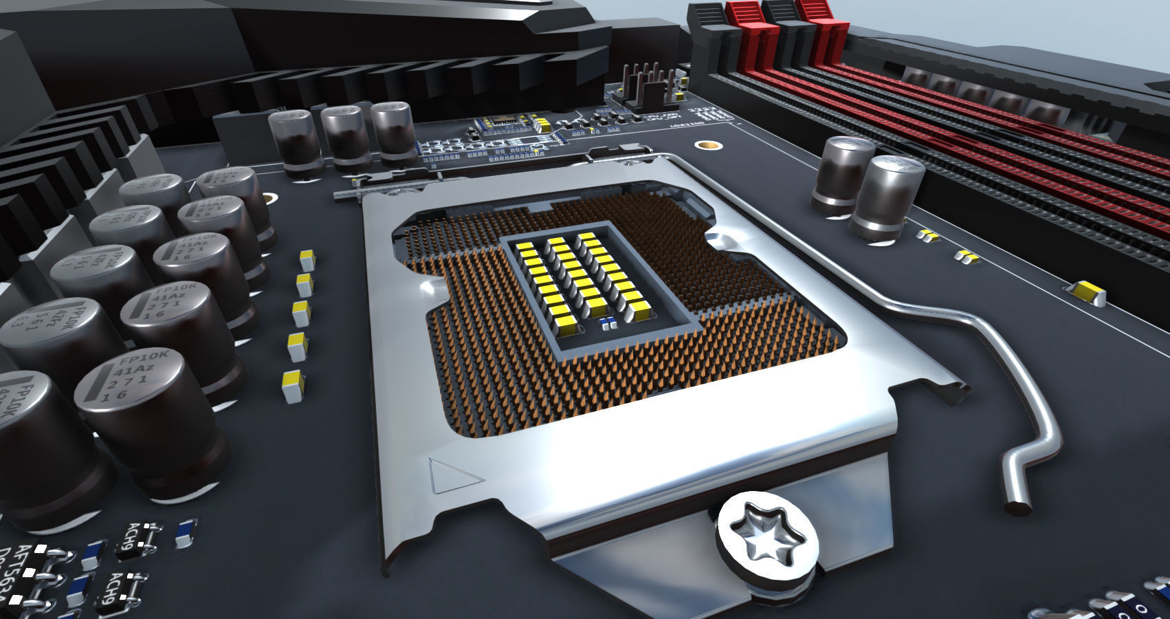 Computer Assembly 2017 game Low-poly 3D model_34