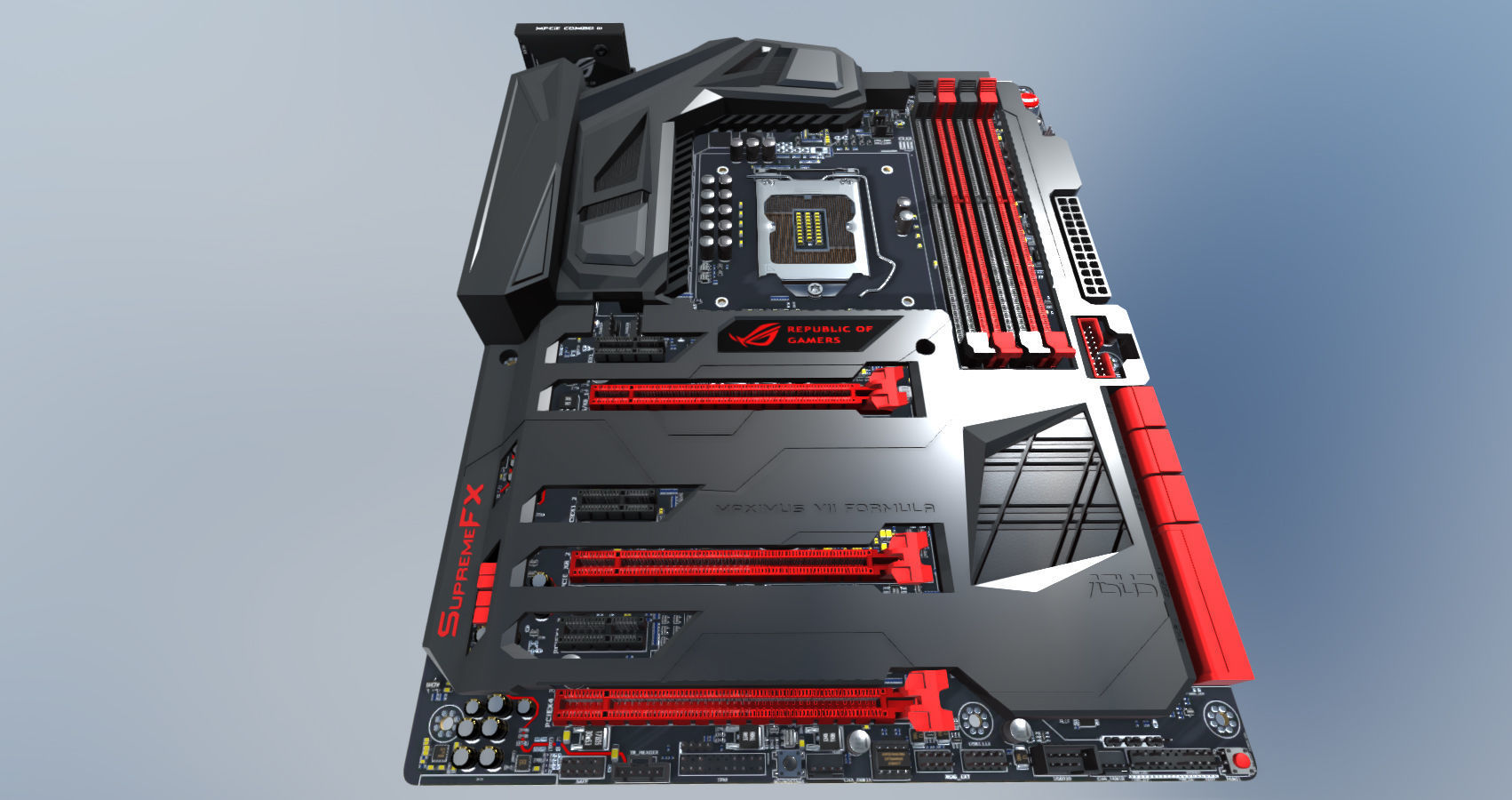 Computer Assembly 2017 game Low-poly 3D model_41