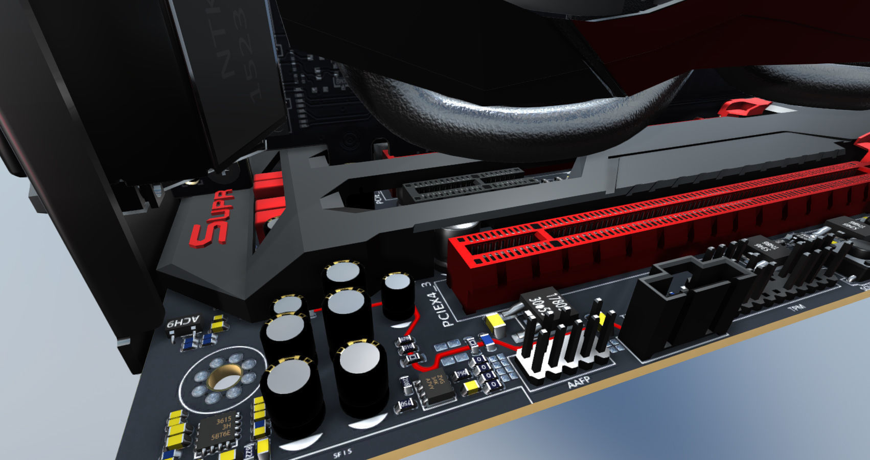 Computer Assembly 2017 game Low-poly 3D model_18