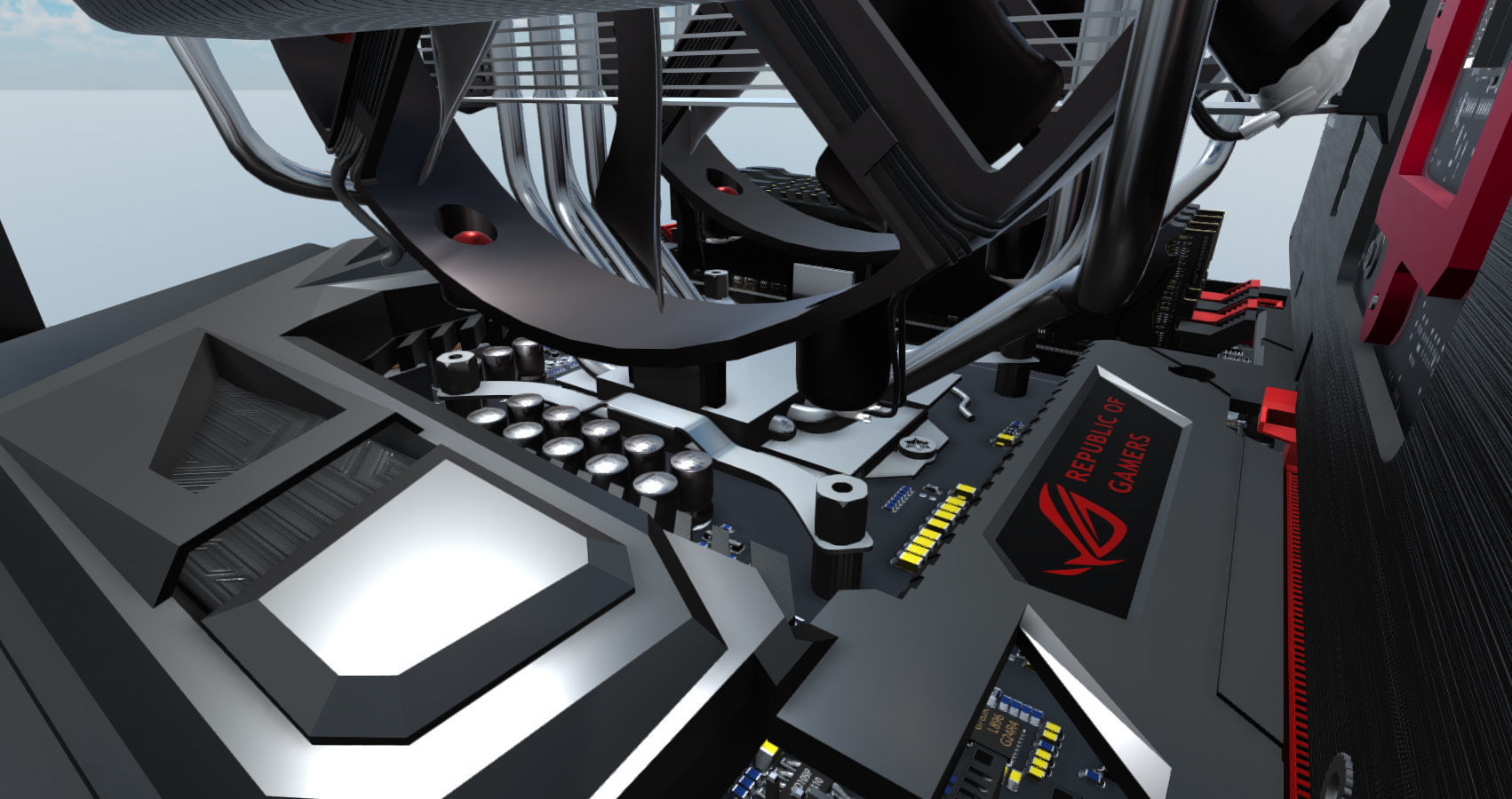 Computer Assembly 2017 game Low-poly 3D model_9