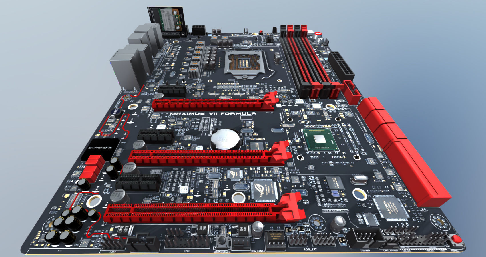 Computer Assembly 2017 game Low-poly 3D model_42