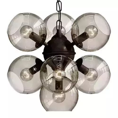 SPHERE CUMULUS GLASS CHANDELIER 11 3D model