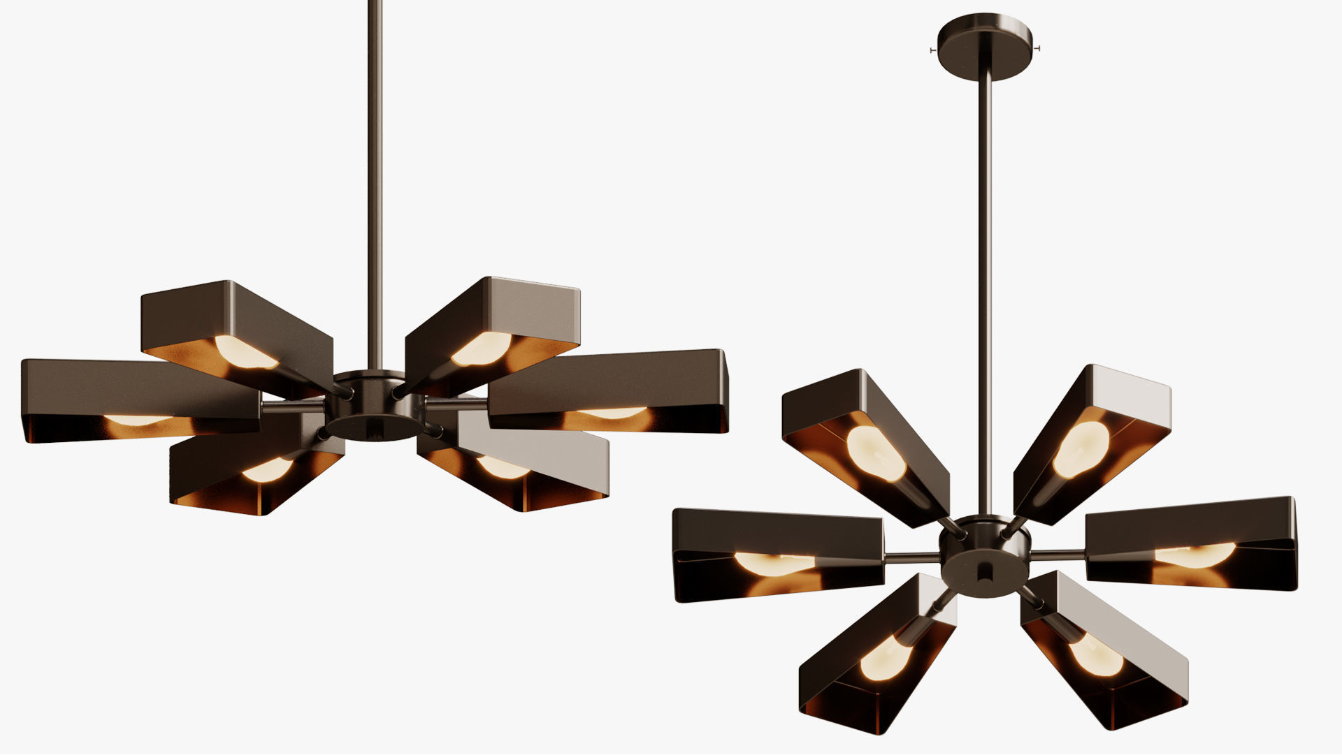 Pendant Svetilnik Helikopter 3D model_3