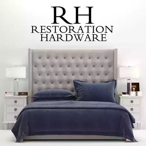 RH Adler Tufted Fabric Bed