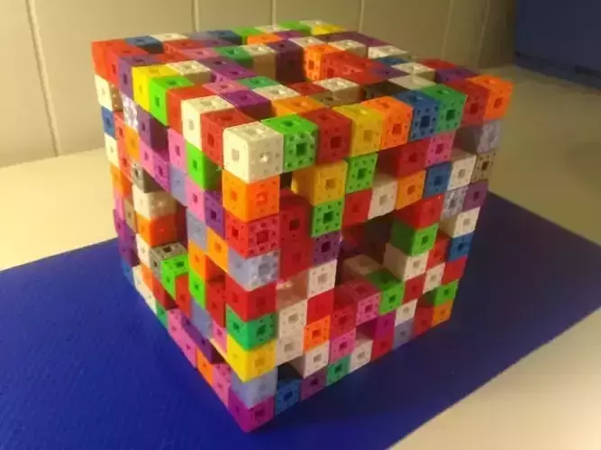 Level 4 Menger sponge built out of 400 Level 2 Menger sponges Free 3D print model