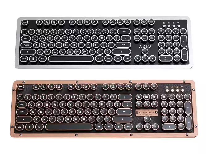 Azio Retro Computer Keyboard Collection 3D model