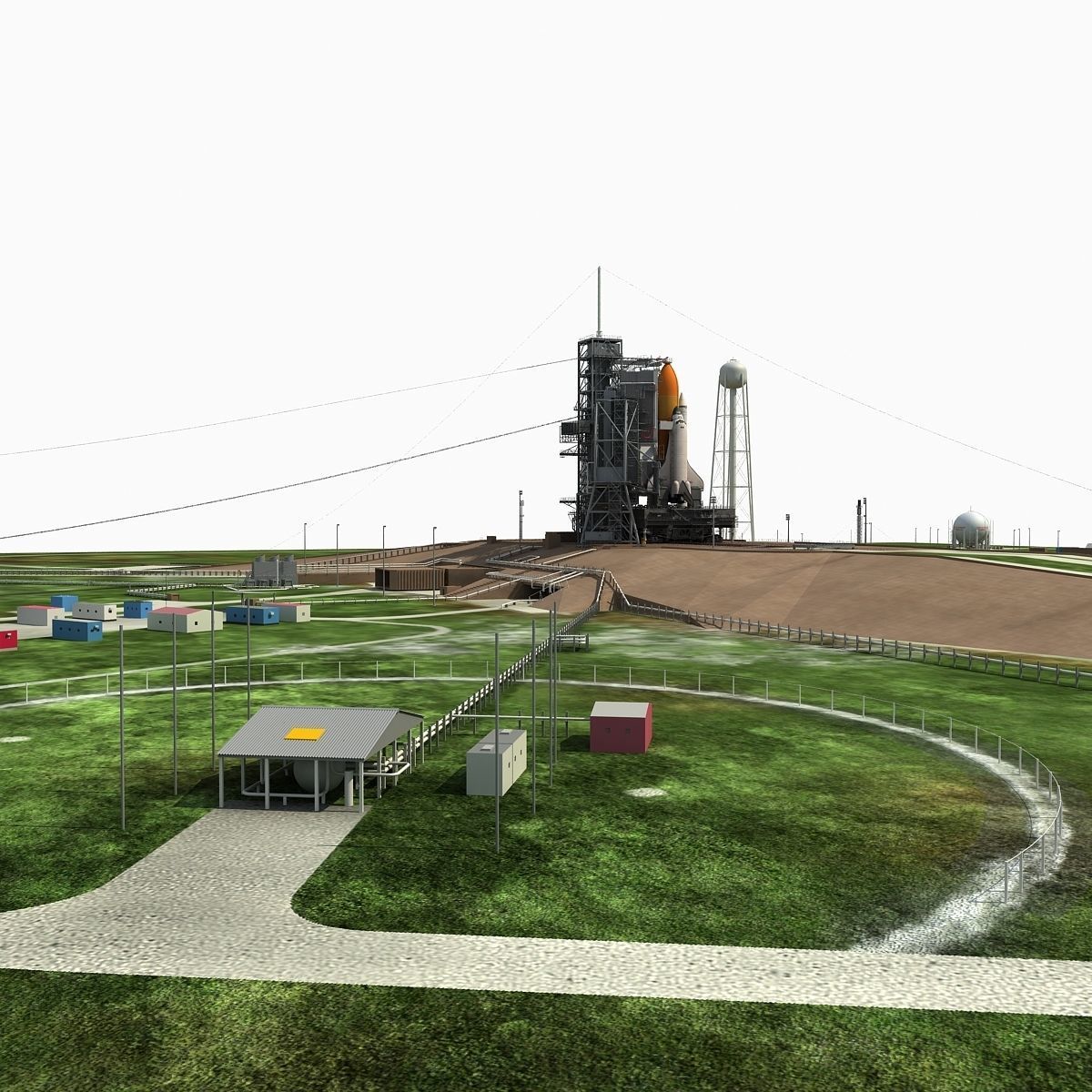 Animated KSC Launch Complex 39-A 3D model_10