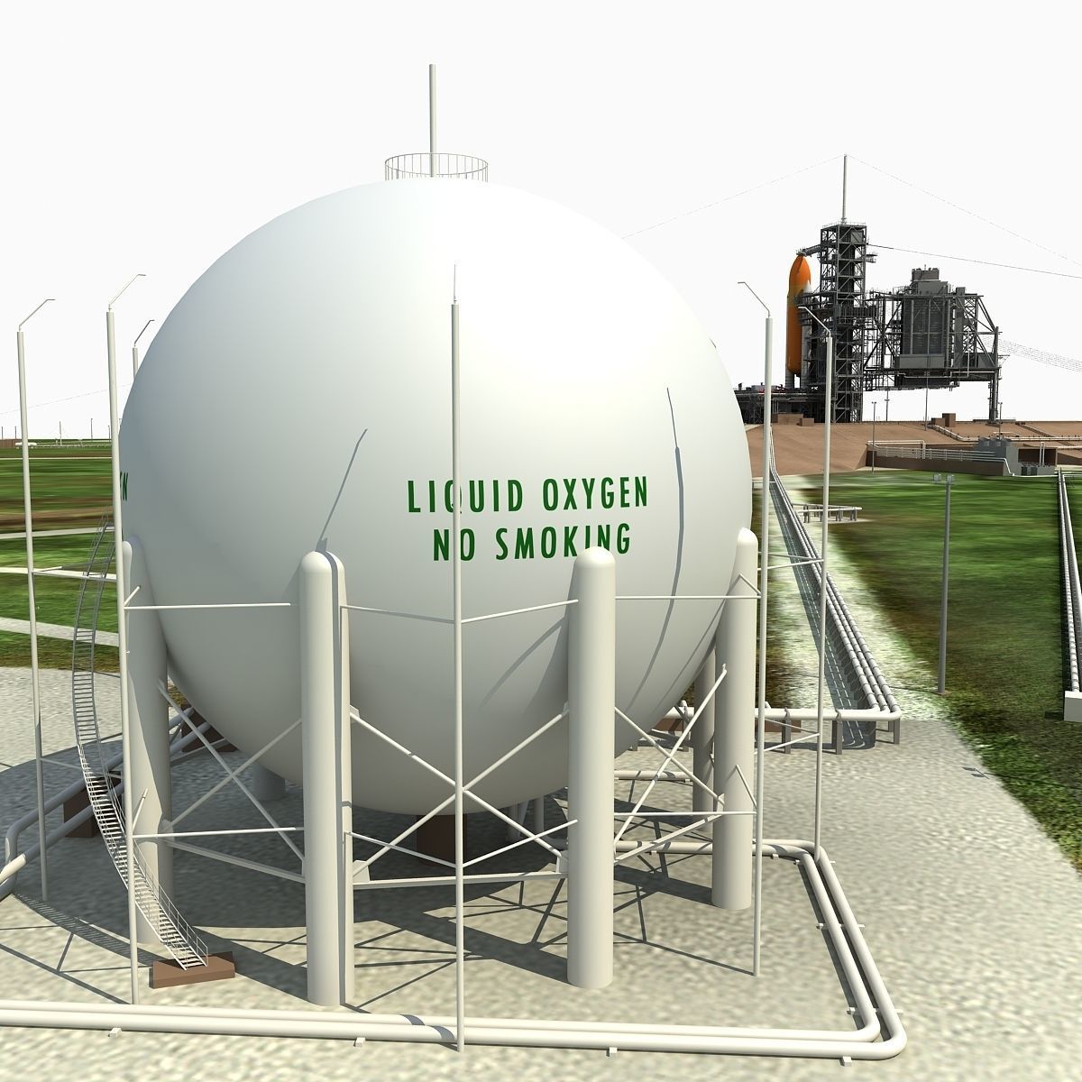 Animated KSC Launch Complex 39-A 3D model_12