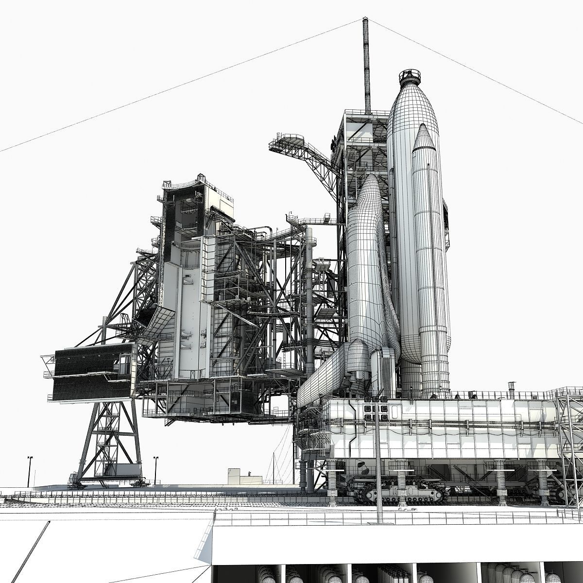 Animated KSC Launch Complex 39-A 3D model_30