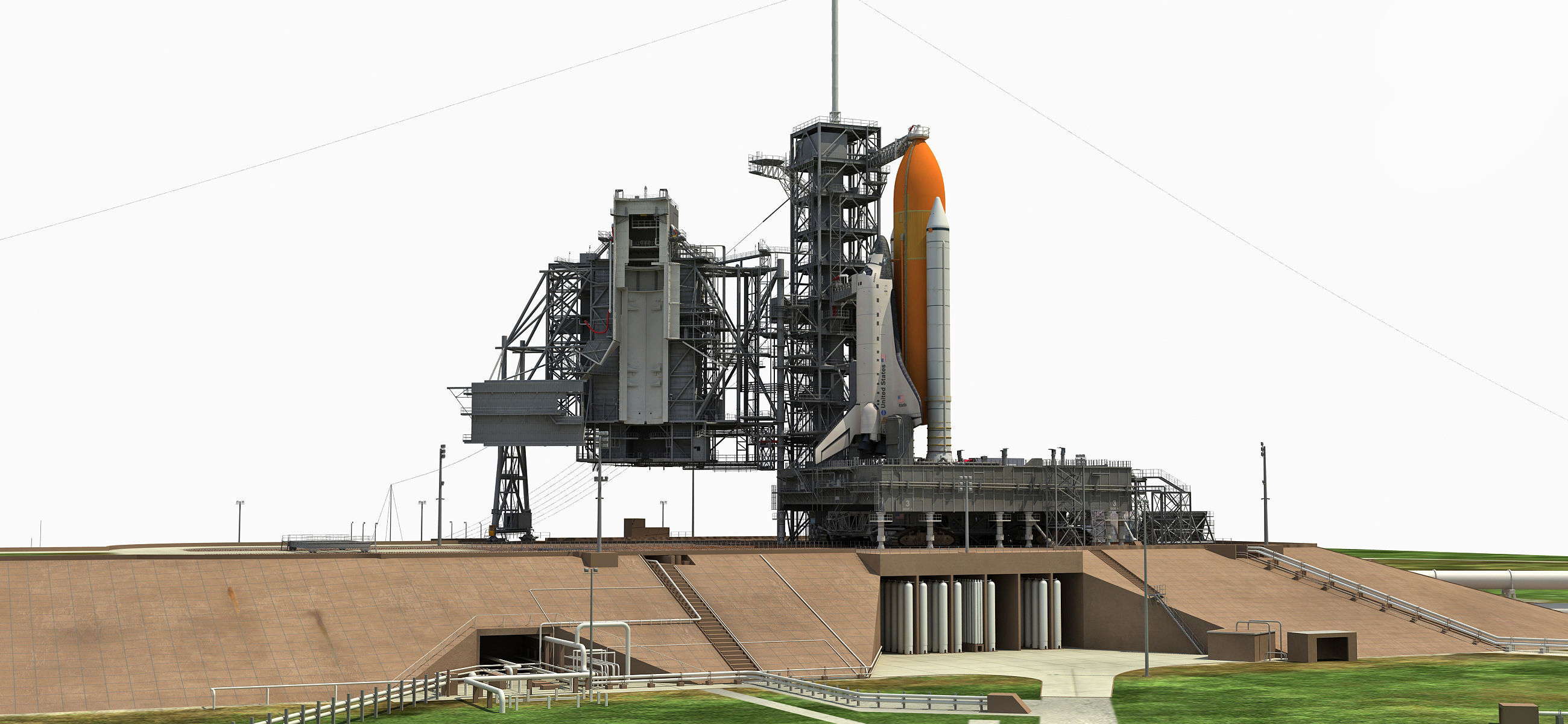 Animated KSC Launch Complex 39-A 3D model_1