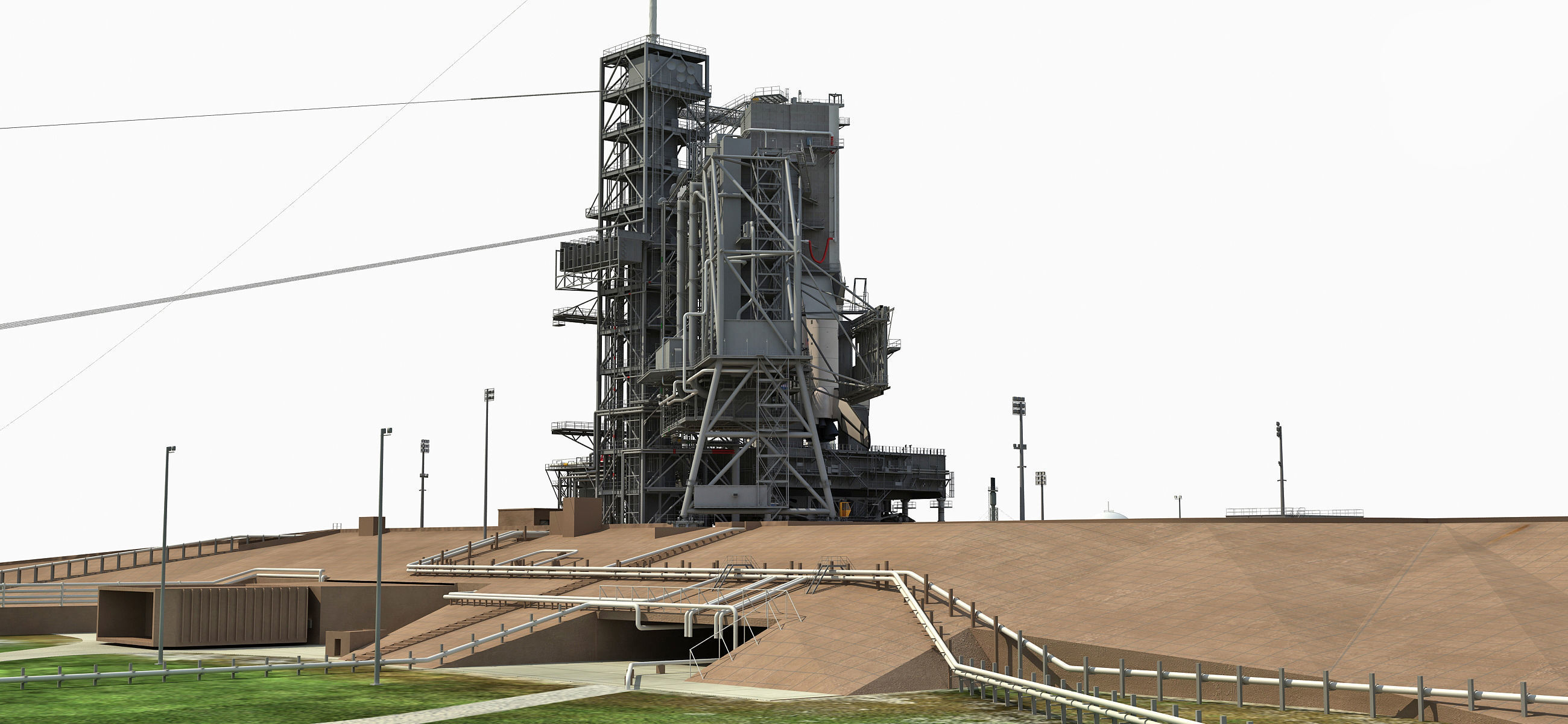 Animated KSC Launch Complex 39-A 3D model_6