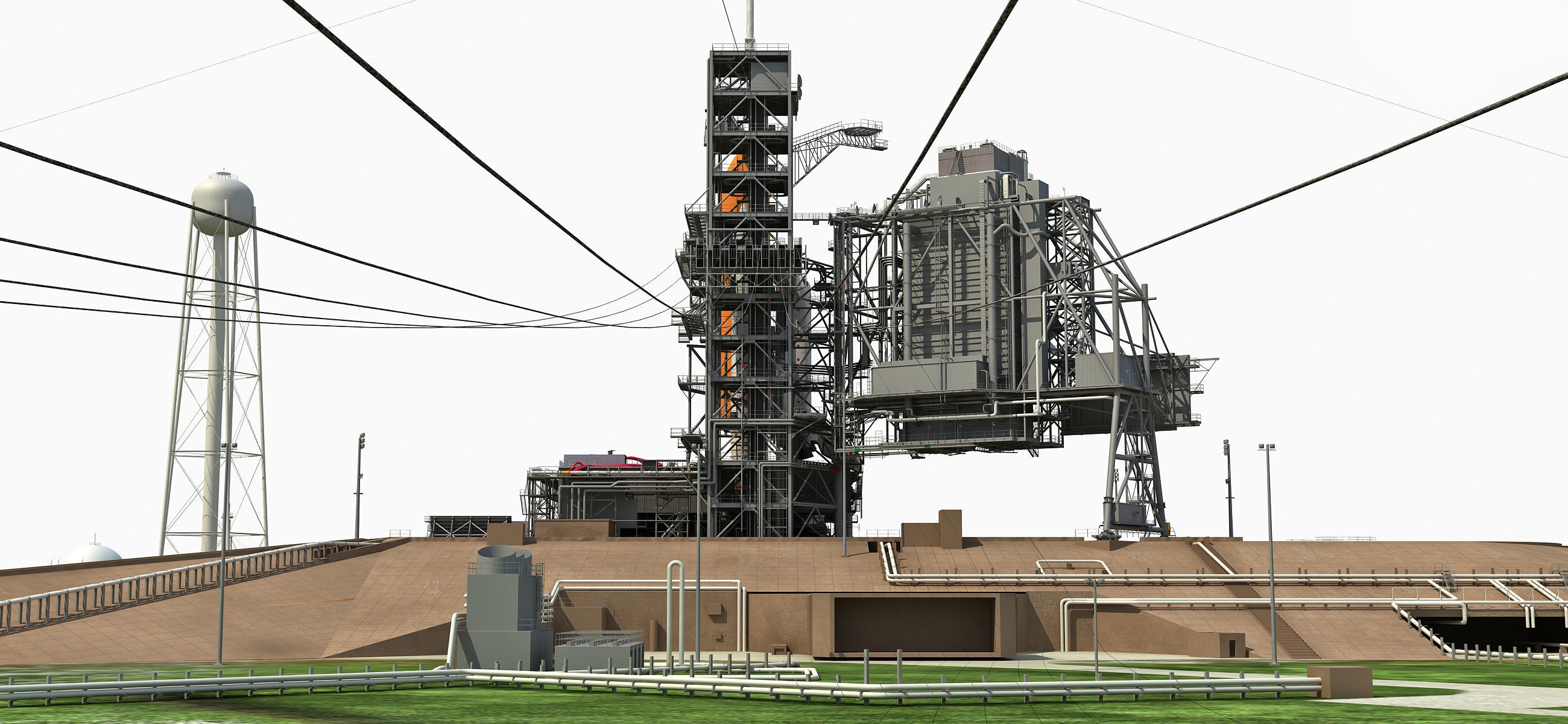 Animated KSC Launch Complex 39-A 3D model_5