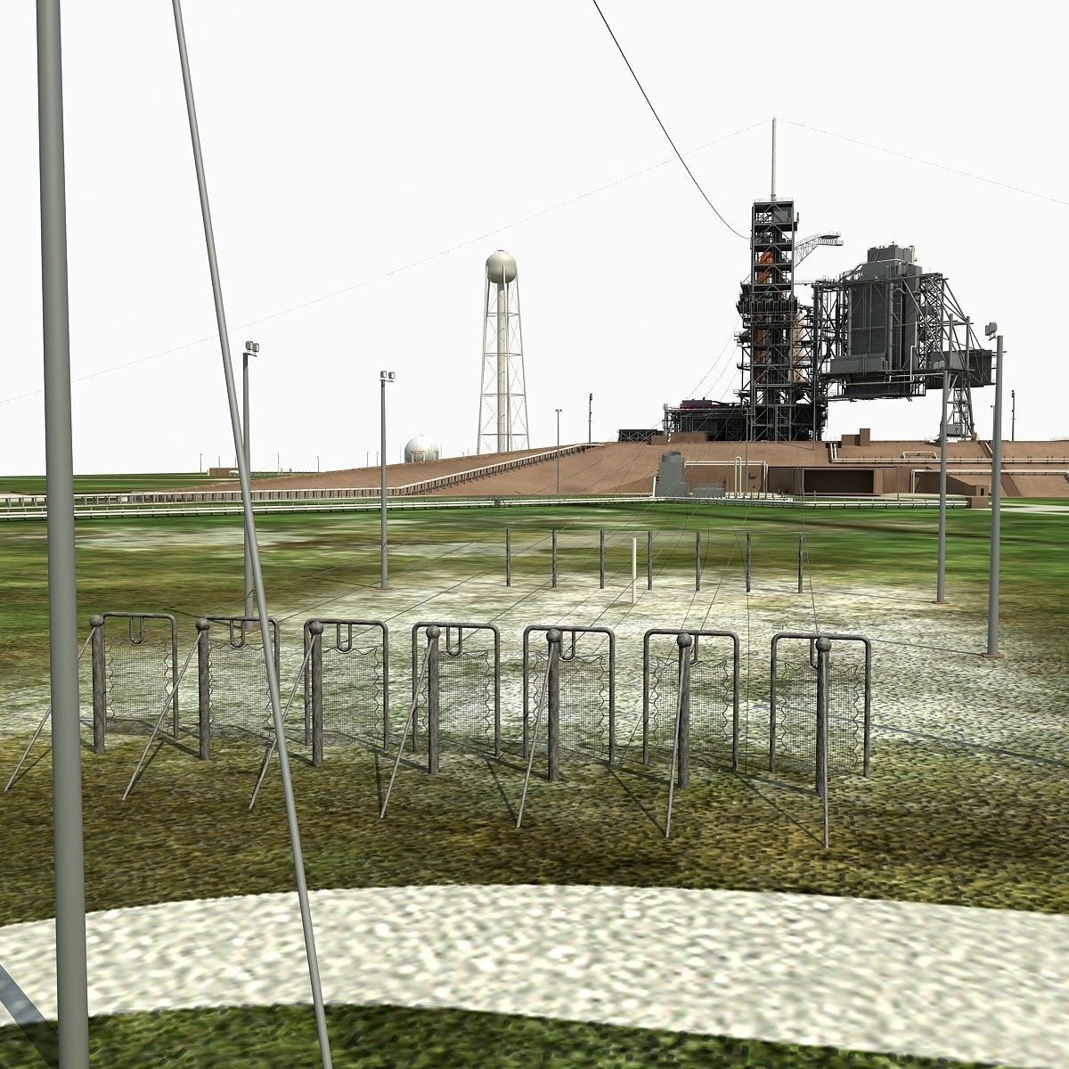 Animated KSC Launch Complex 39-A 3D model_14