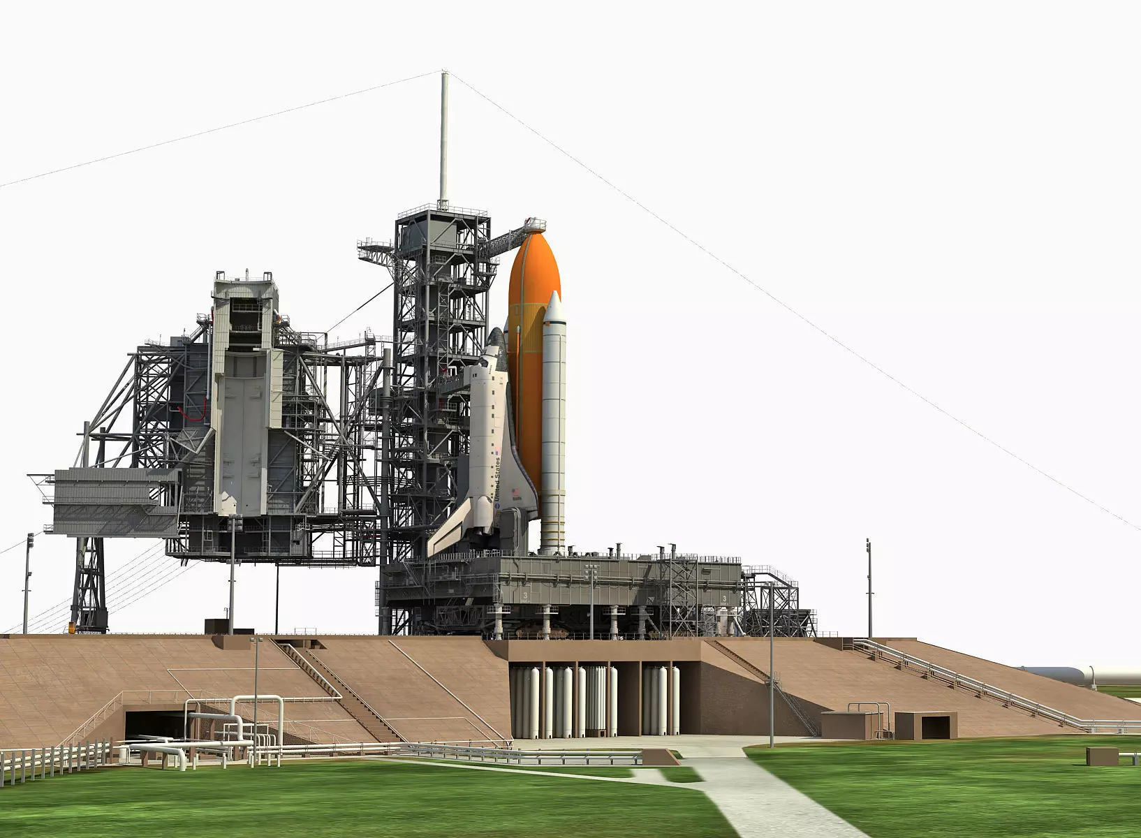 Animated KSC Launch Complex 39-A 3D model_0