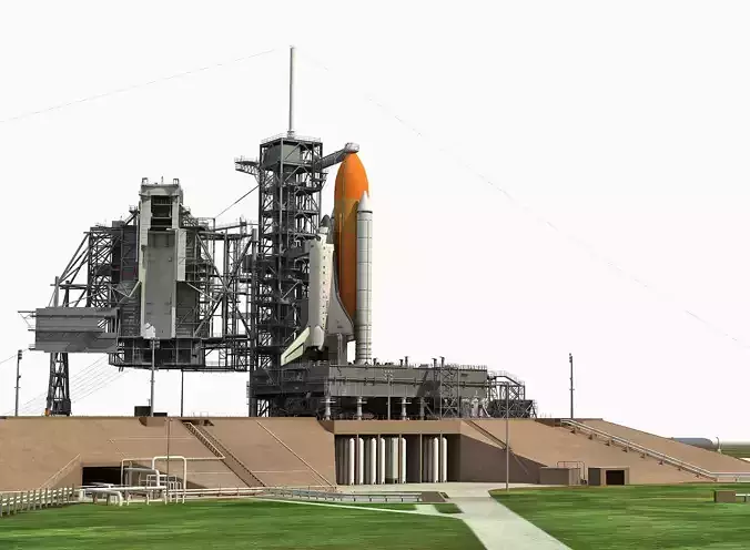Animated KSC Launch Complex 39-A 3D model