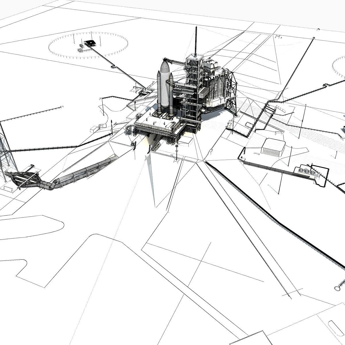 Animated KSC Launch Complex 39-A 3D model_35