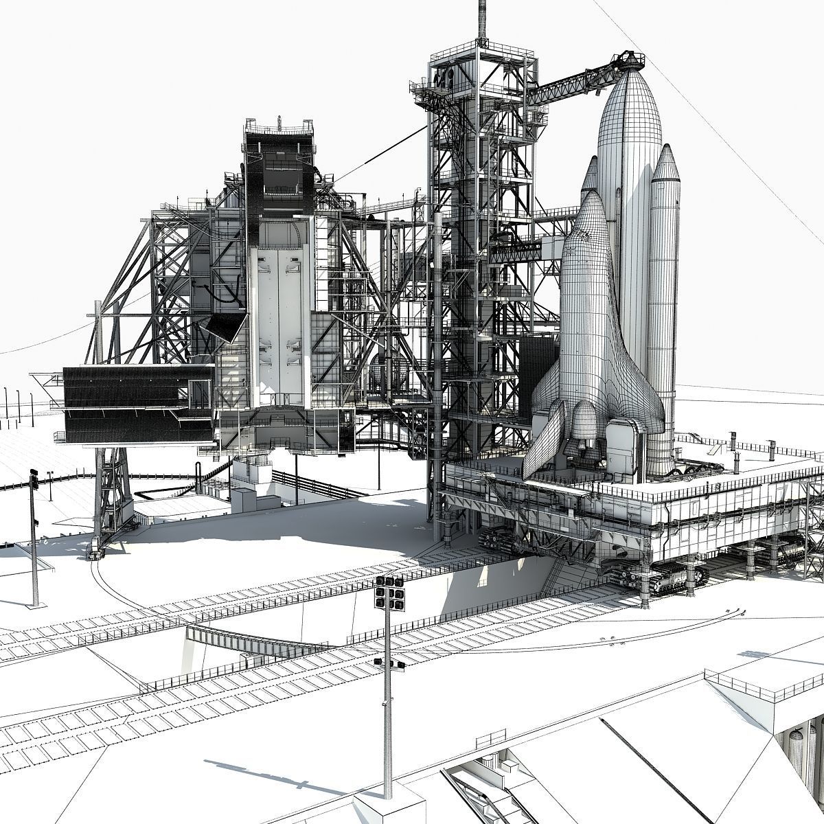 Animated KSC Launch Complex 39-A 3D model_29