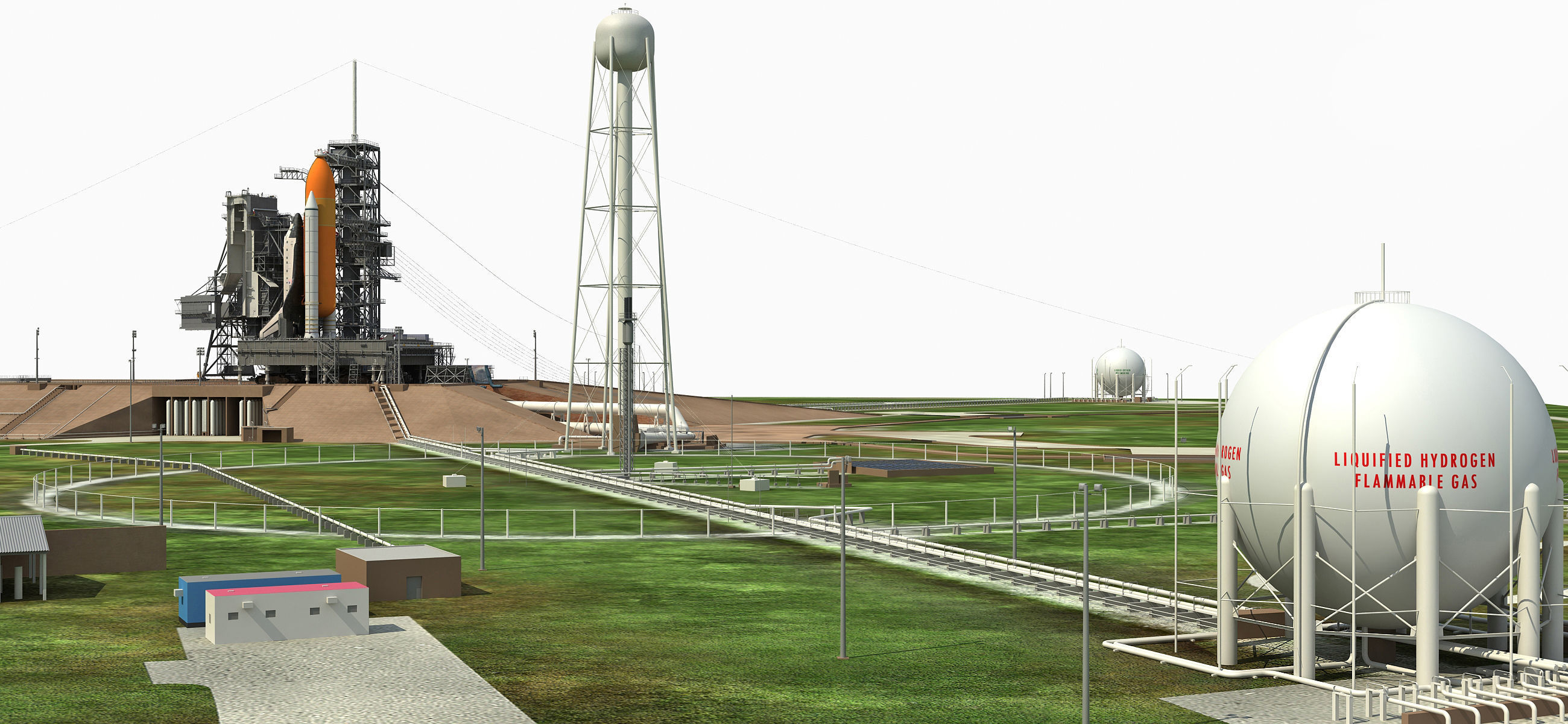 Animated KSC Launch Complex 39-A 3D model_7