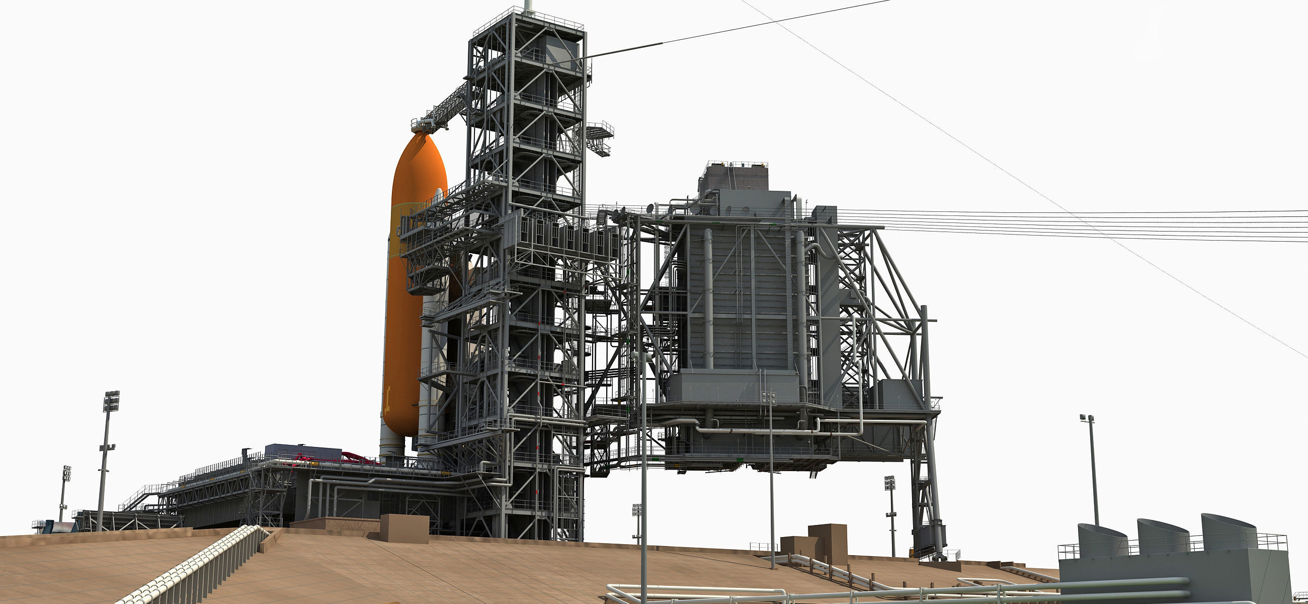 Animated KSC Launch Complex 39-A 3D model_21