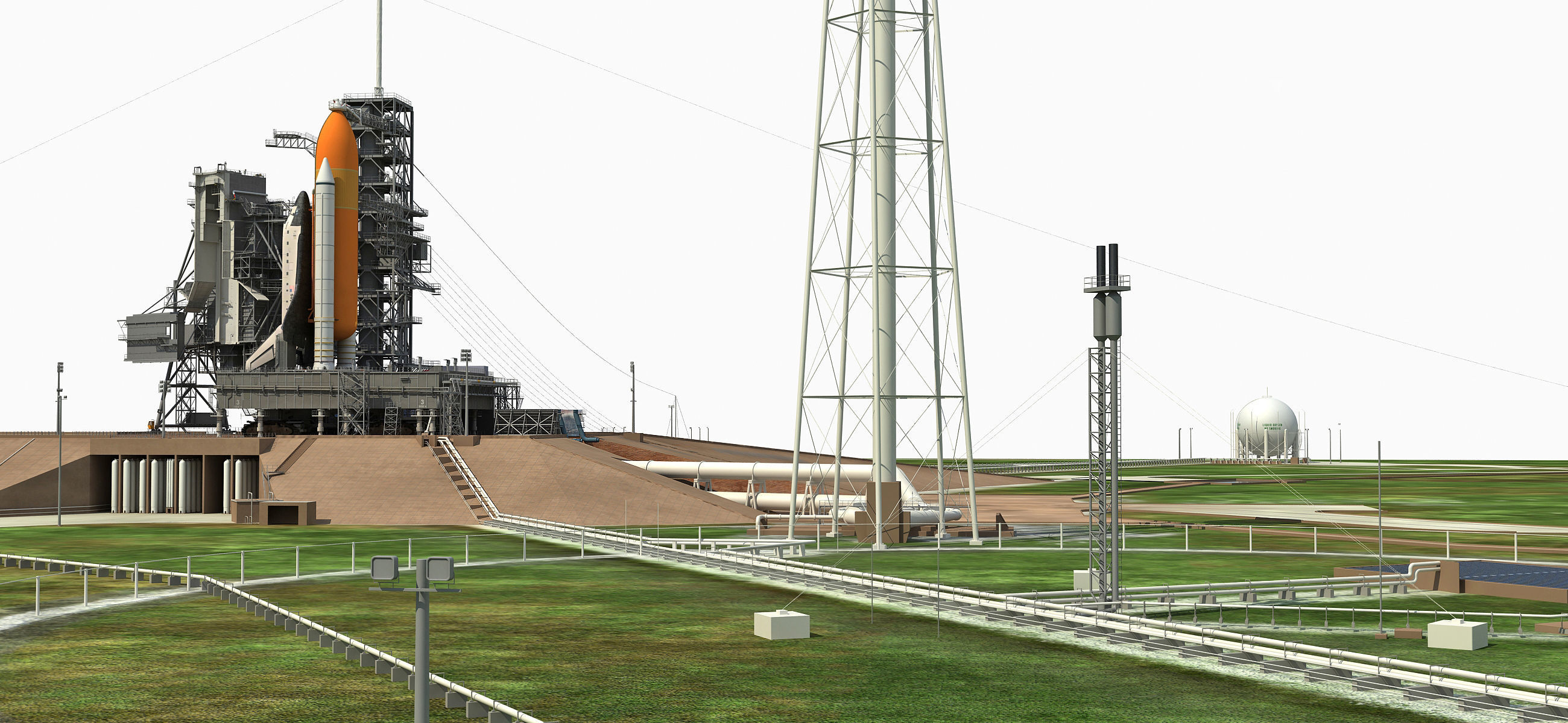 Animated KSC Launch Complex 39-A 3D model_22
