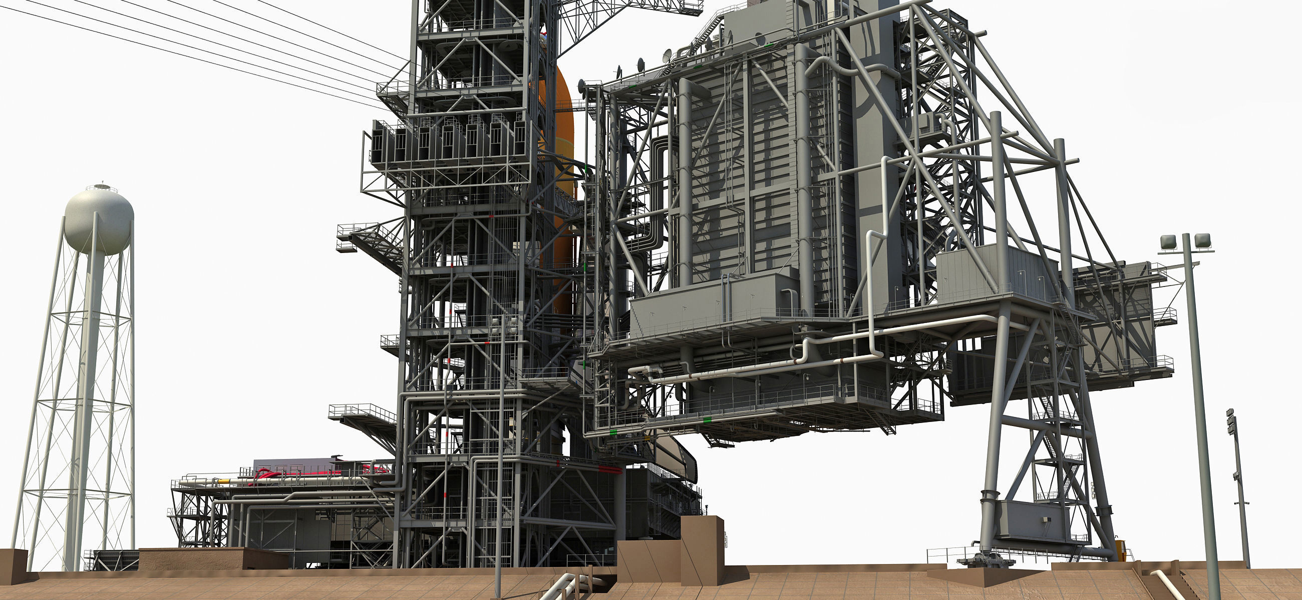 Animated KSC Launch Complex 39-A 3D model_19