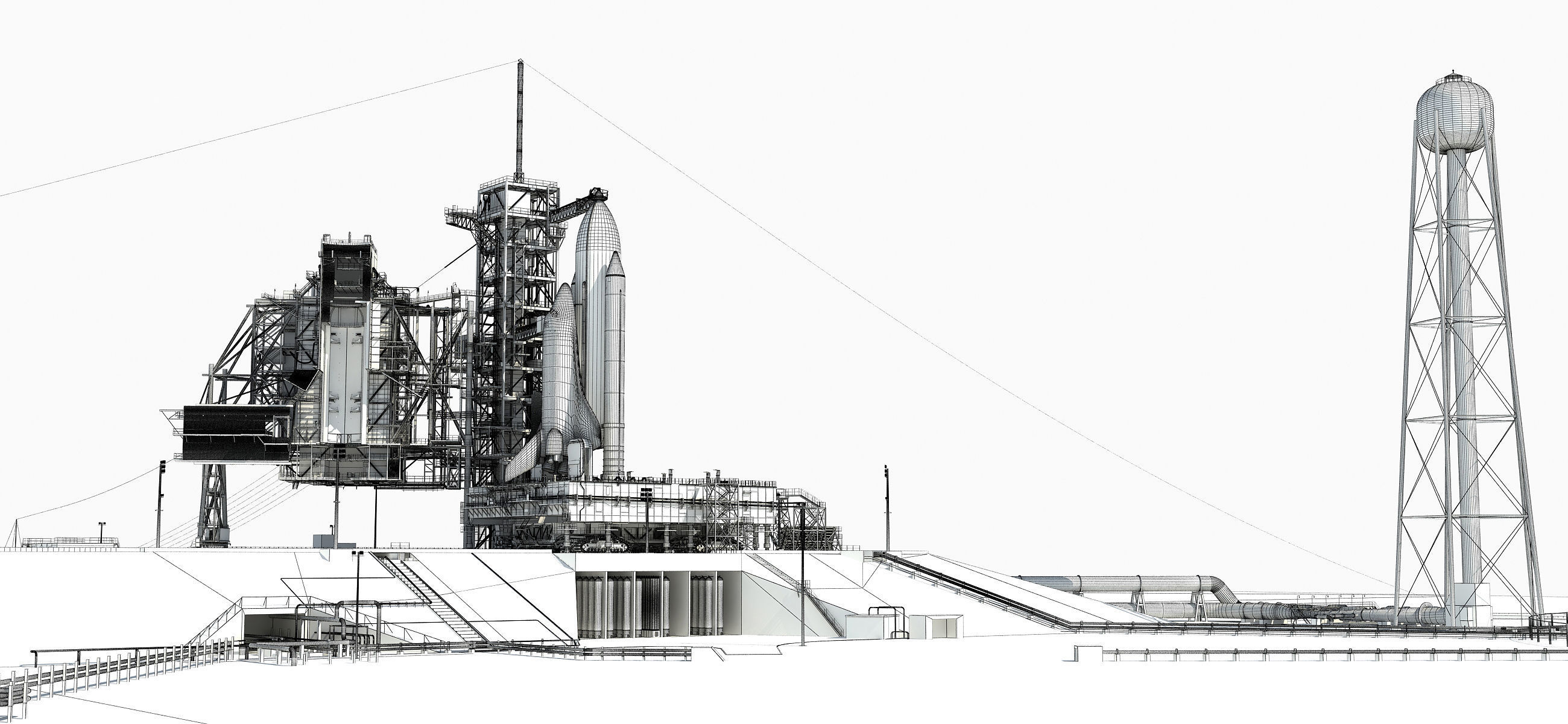 Animated KSC Launch Complex 39-A 3D model_28