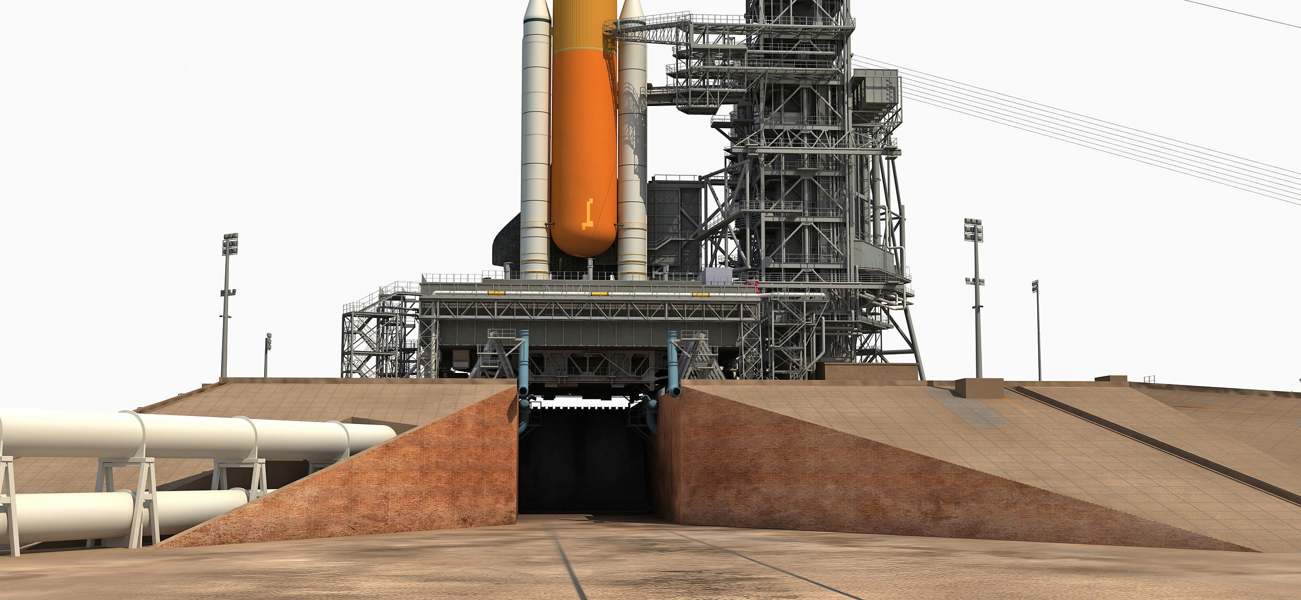 Animated KSC Launch Complex 39-A 3D model_23