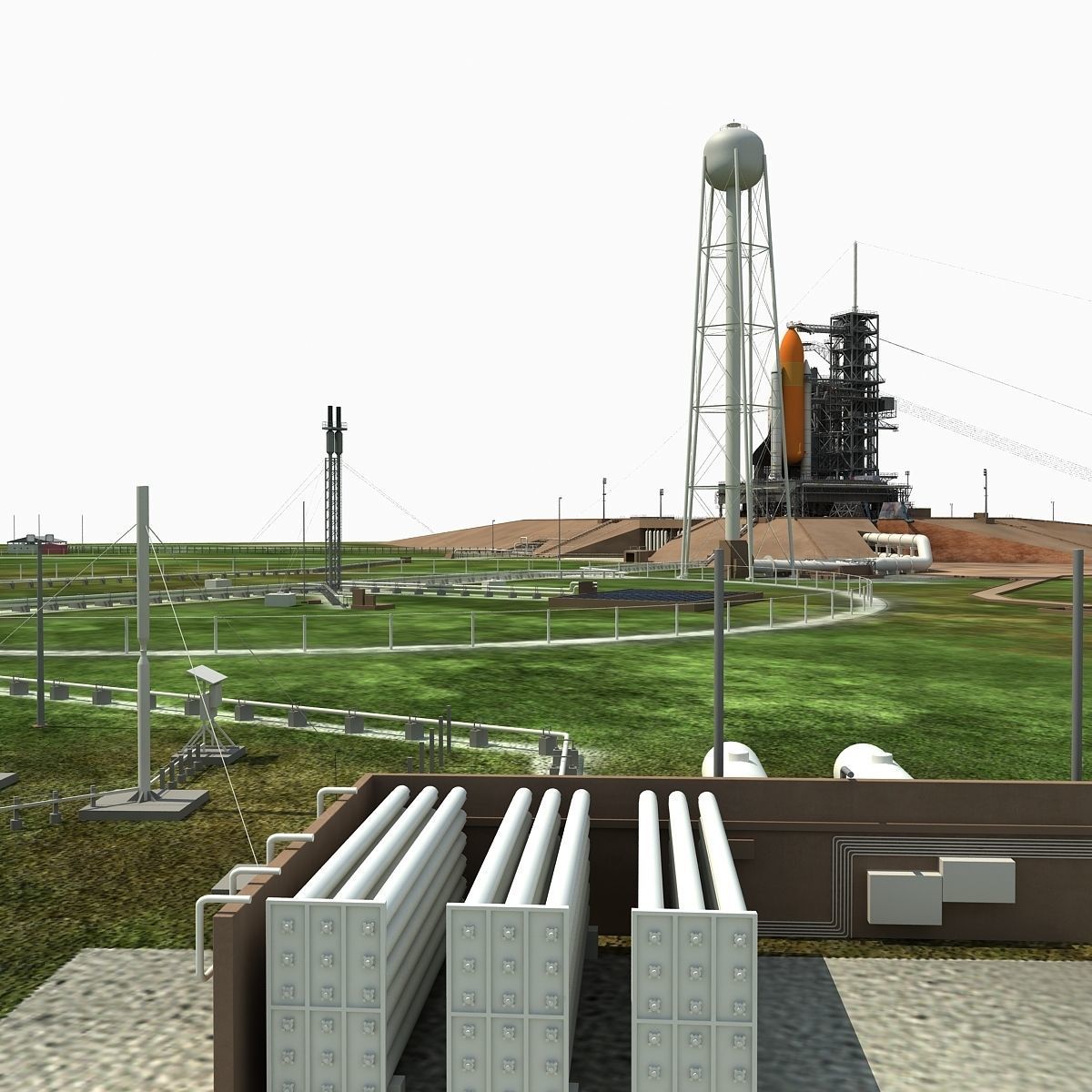Animated KSC Launch Complex 39-A 3D model_15