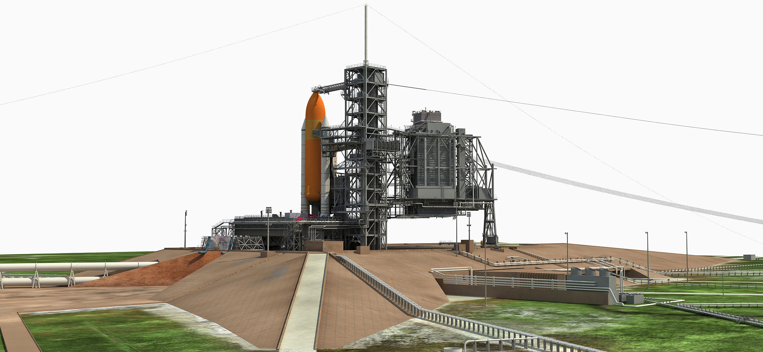 Animated KSC Launch Complex 39-A 3D model_4