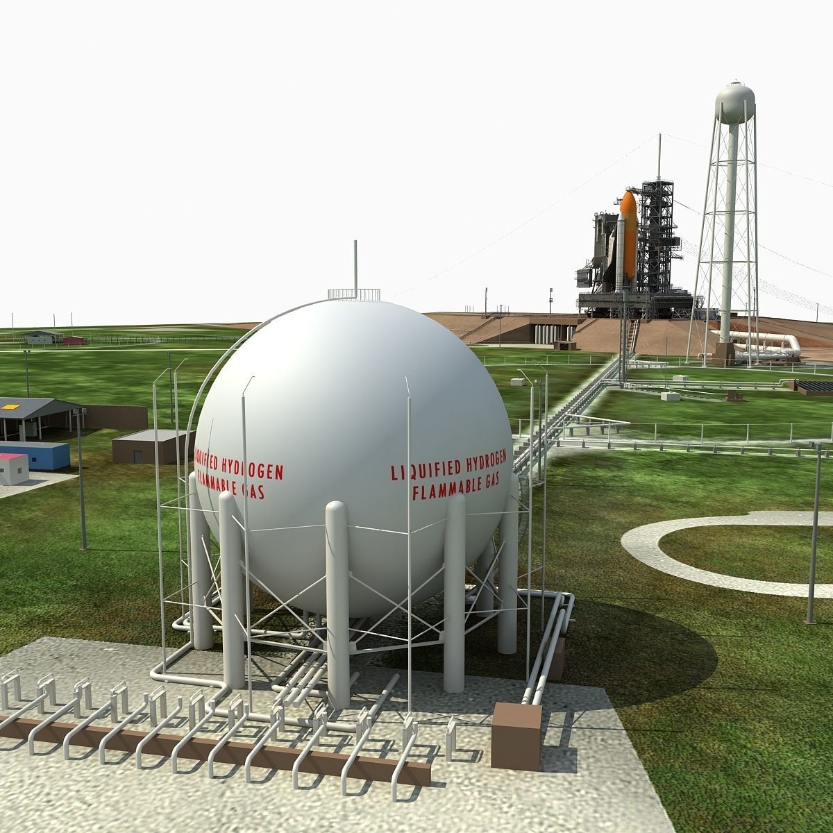 Animated KSC Launch Complex 39-A 3D model_18