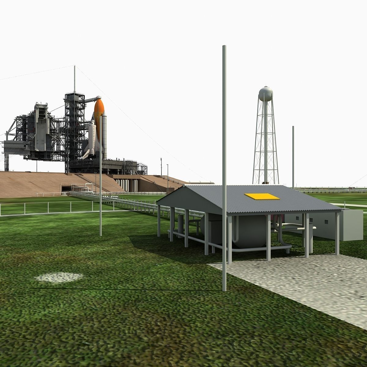Animated KSC Launch Complex 39-A 3D model_11