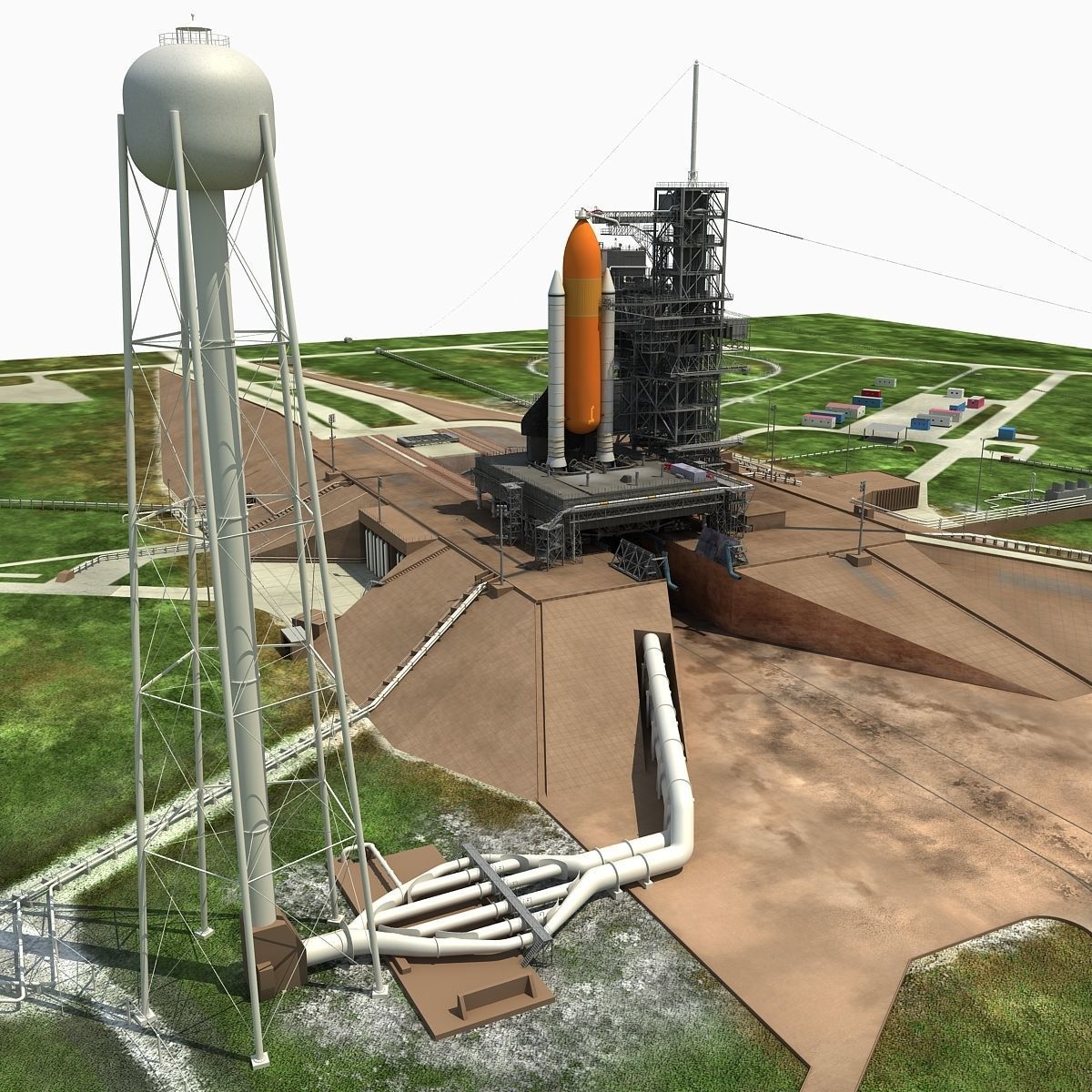 Animated KSC Launch Complex 39-A 3D model_16